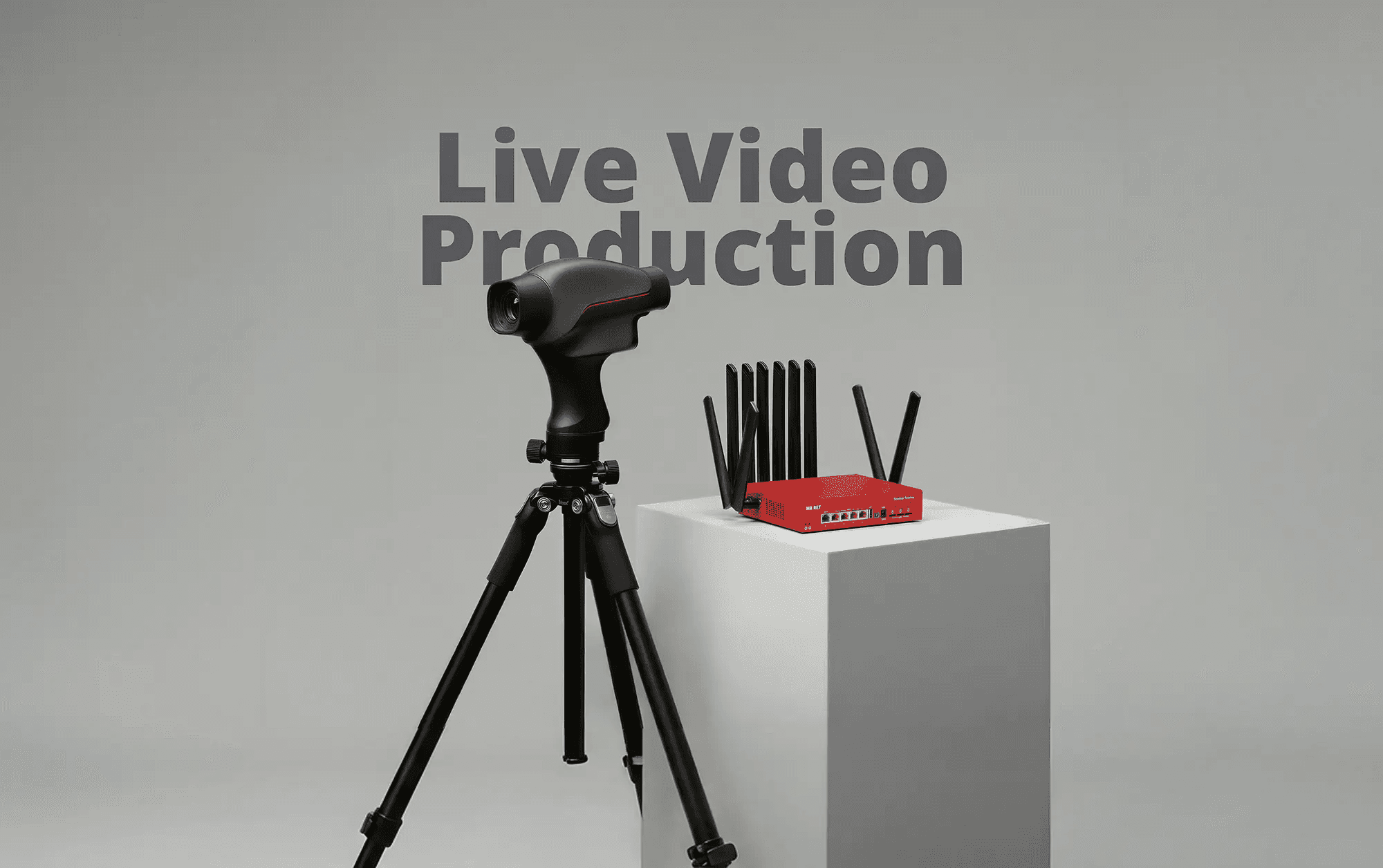 Live Video Production Camera with MRNET Cellular Bonding Gataway