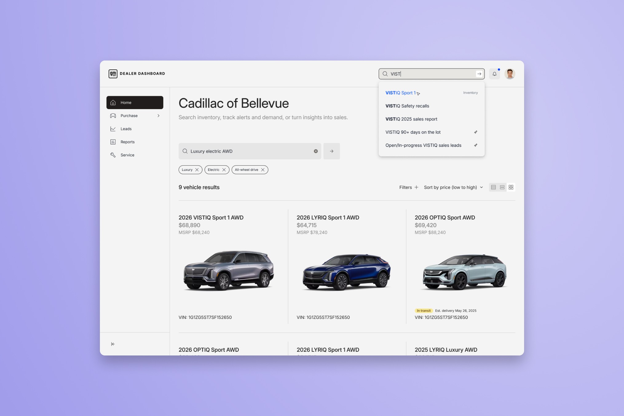 Mockup of proposal details