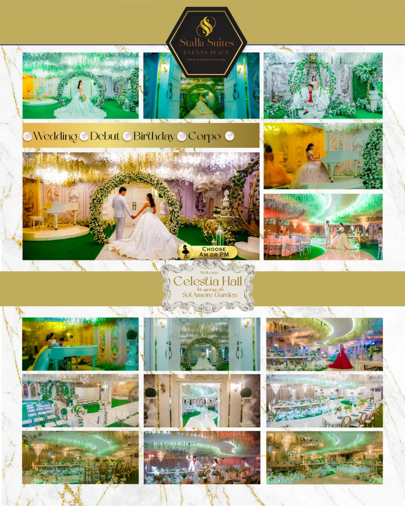 Event package promo for weddings and debuts at Stalla Suites Events Place