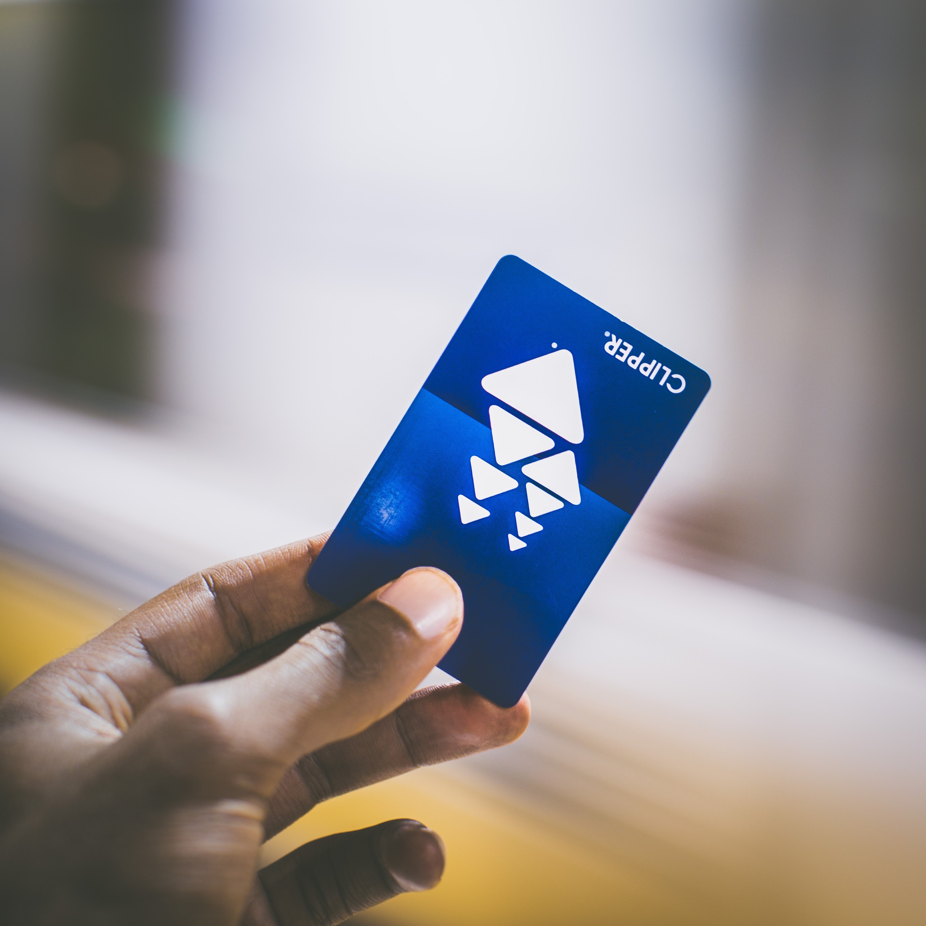 Man holding clipper card