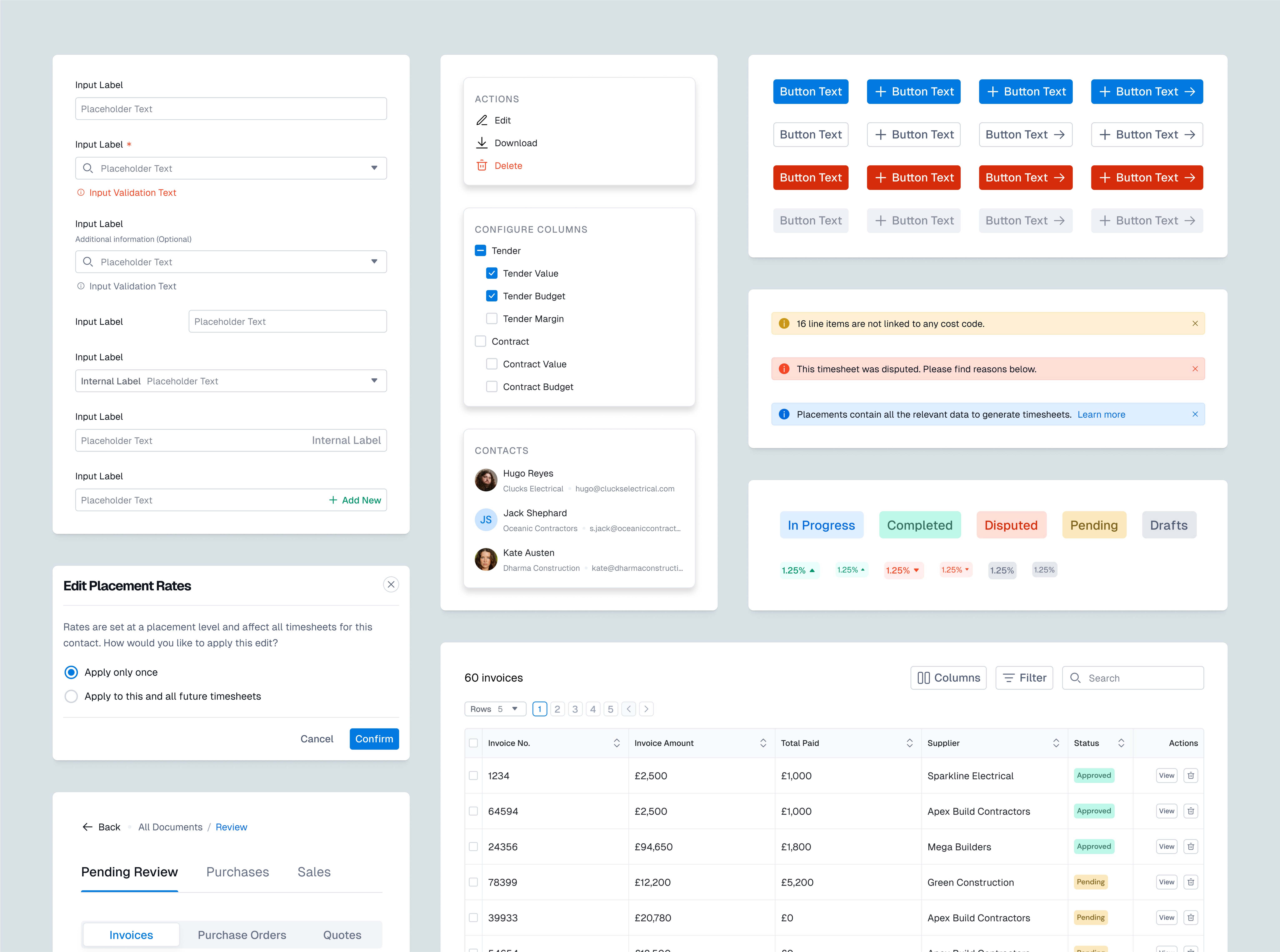Coreloops design system components