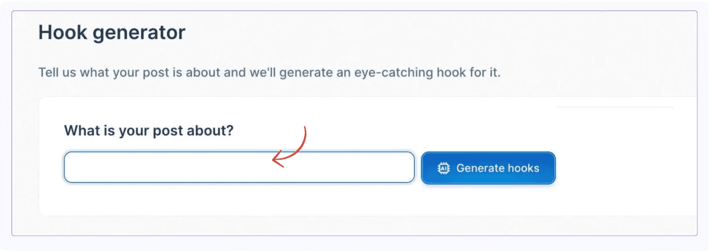 Taplio's hook generator