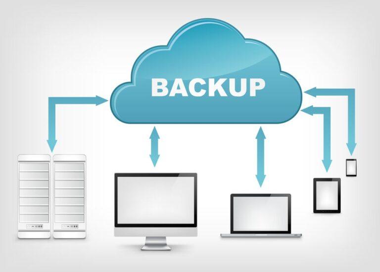 Comparison chart highlighting cloud vs. local data backup benefits.