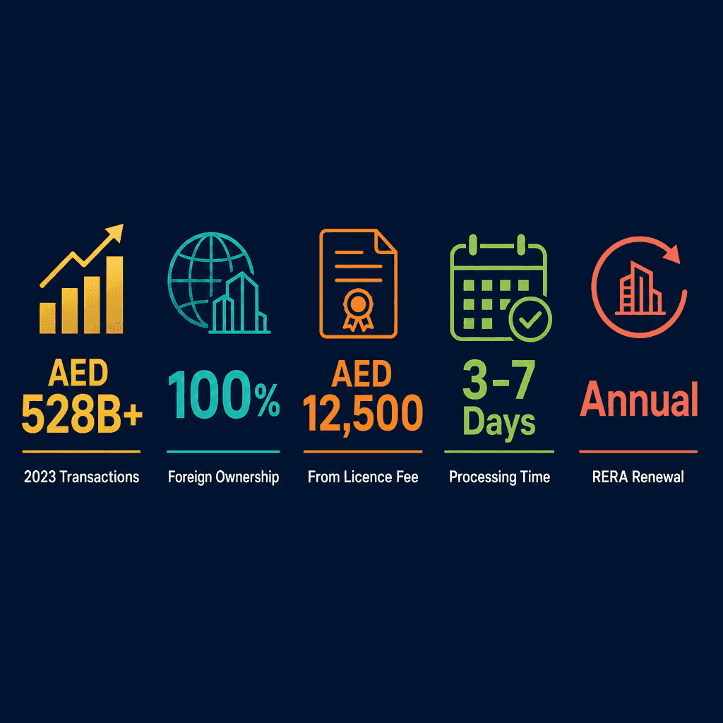Infographic: Real Estate Buying & Selling Brokerage Business License in Dubai