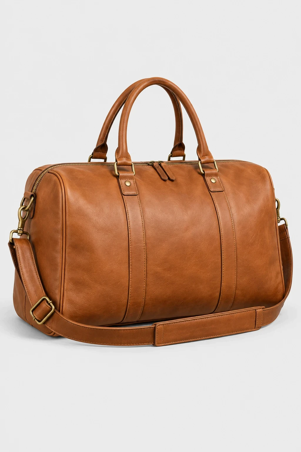 Tan leather holdall