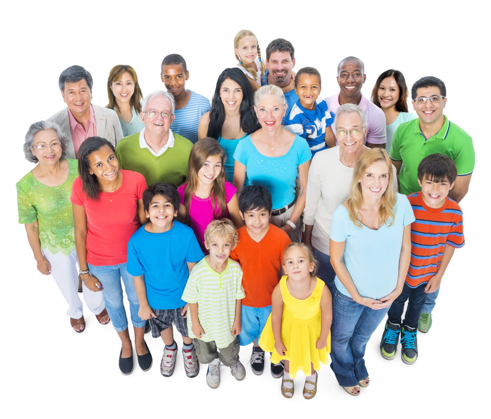 group of diverse people smiling