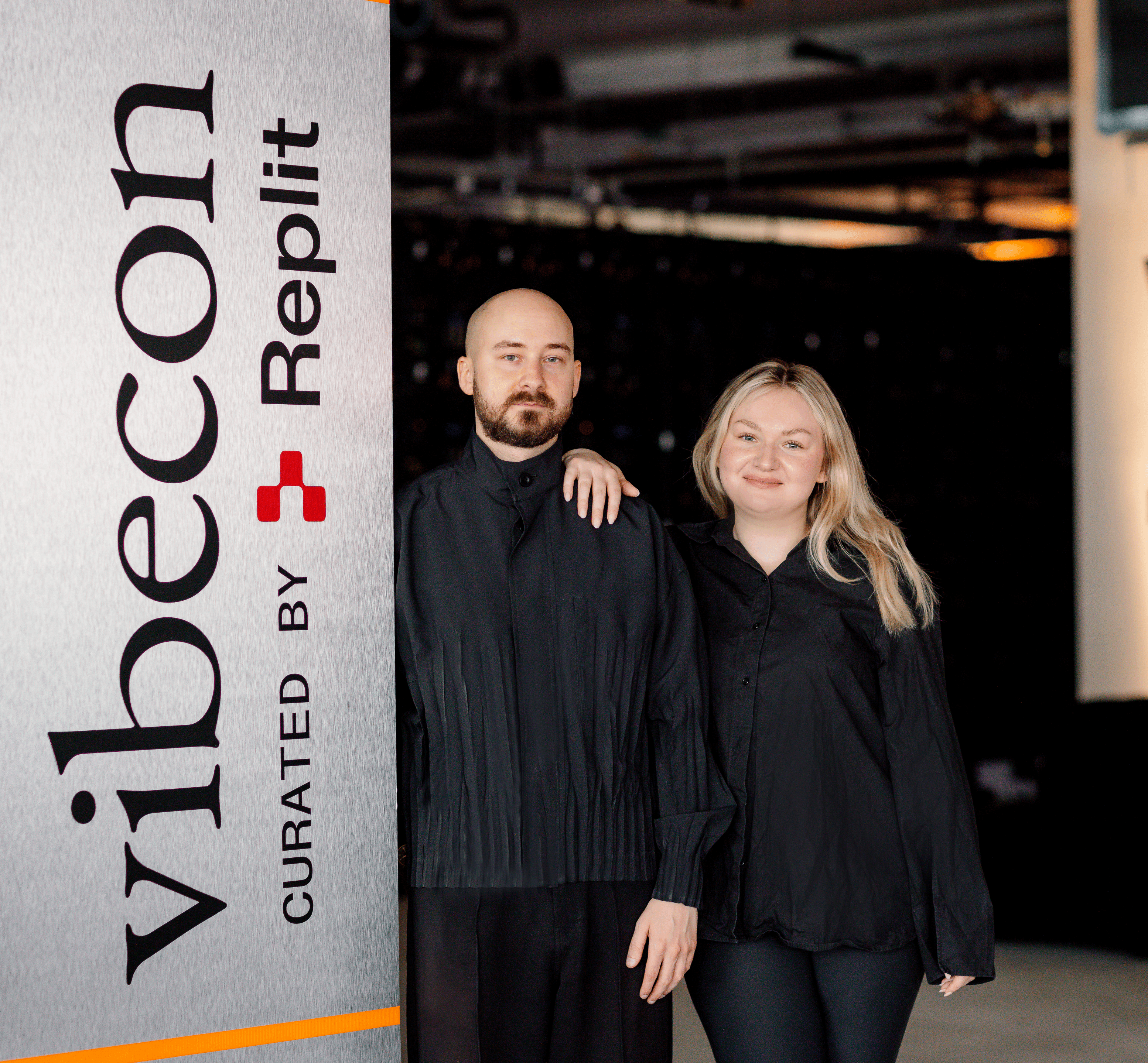 Fenja Vespermann and Noel Lent at Vibecon NYC, curated by Replit