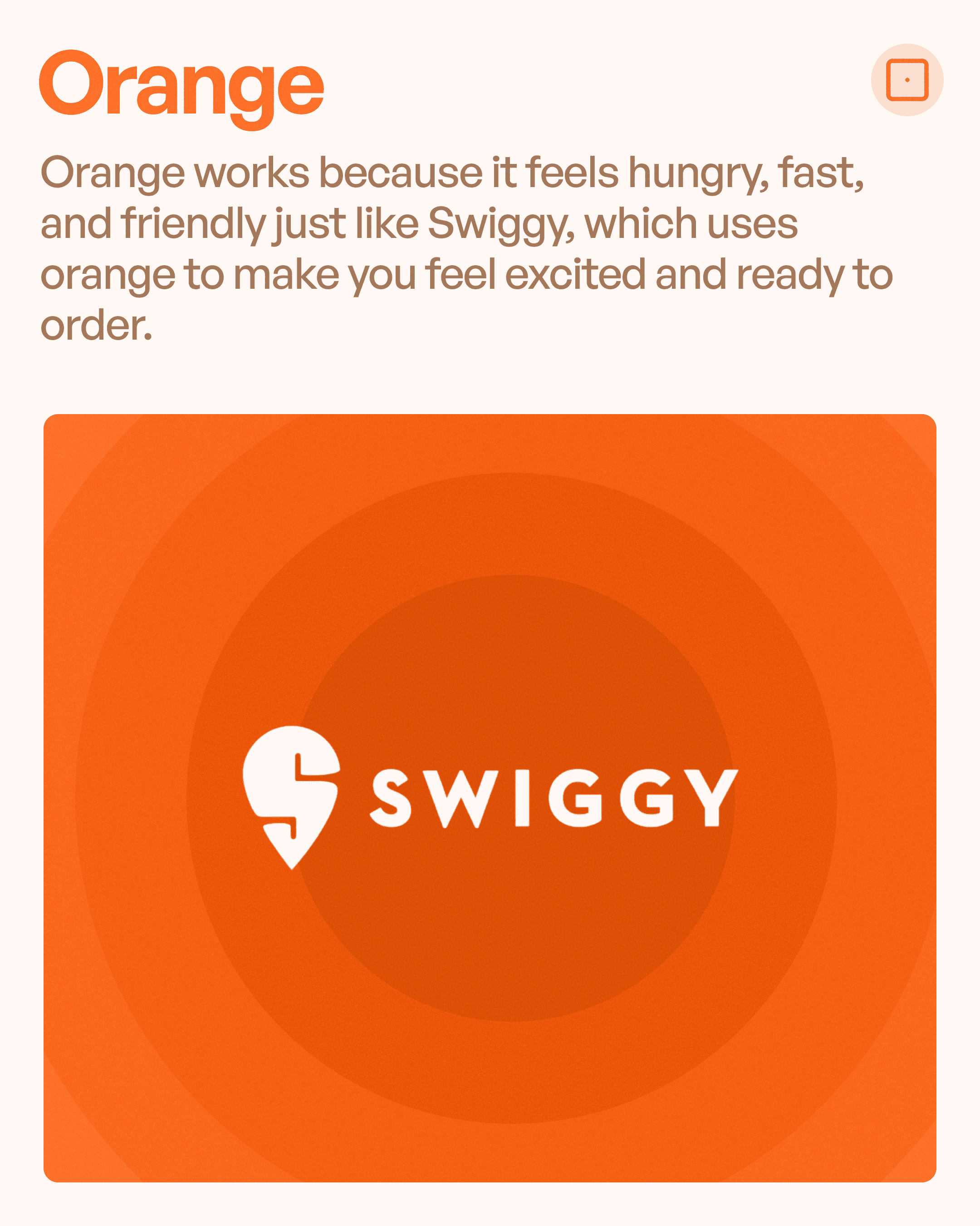 Orange brand color user cases explained
