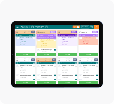 Abacus kitchen display system (KDS) to improve kitchen efficiency