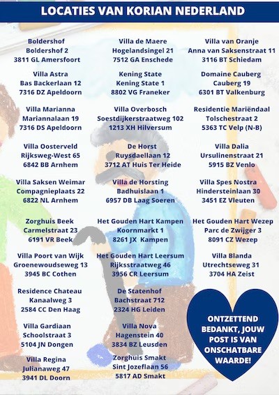 Locations Korian Netherlands