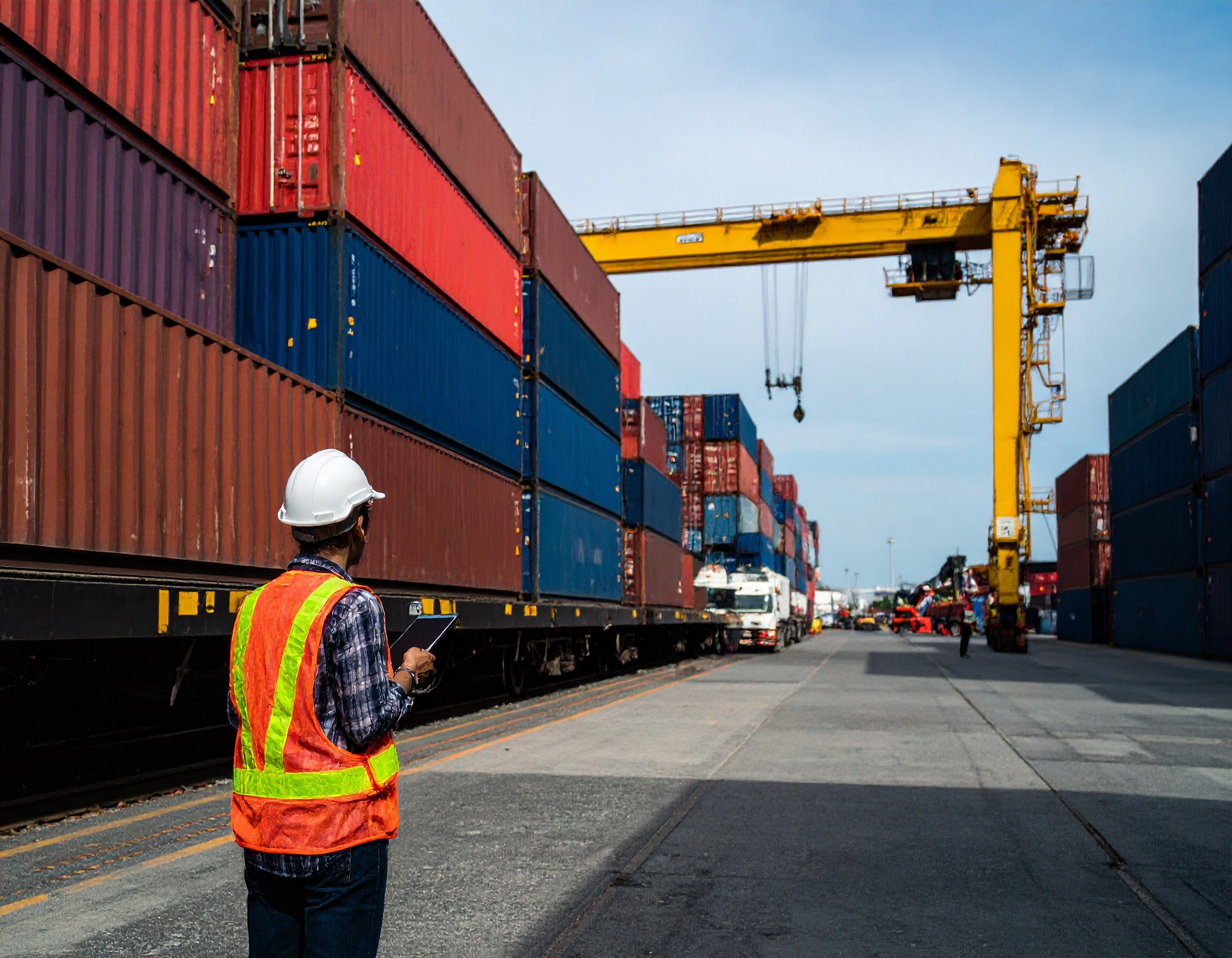 technician troubleshooting machine