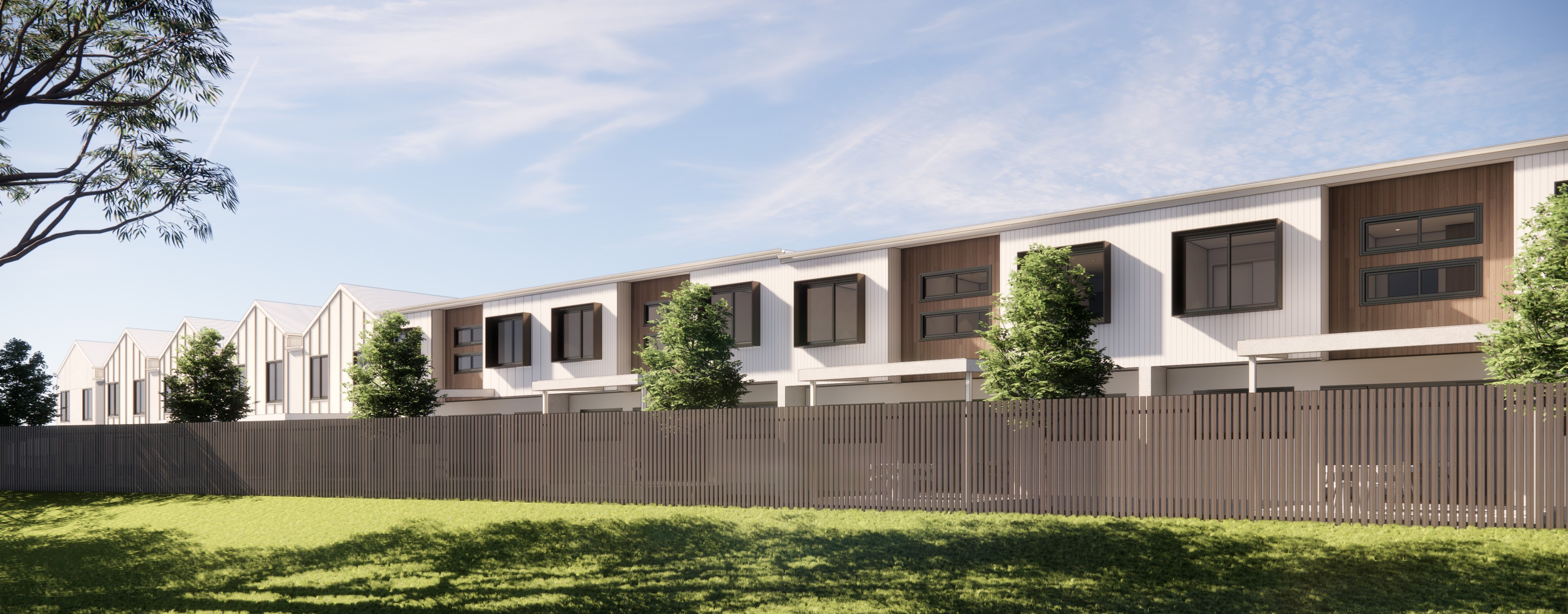 Front facade of Jacaranda House in. Brisbane