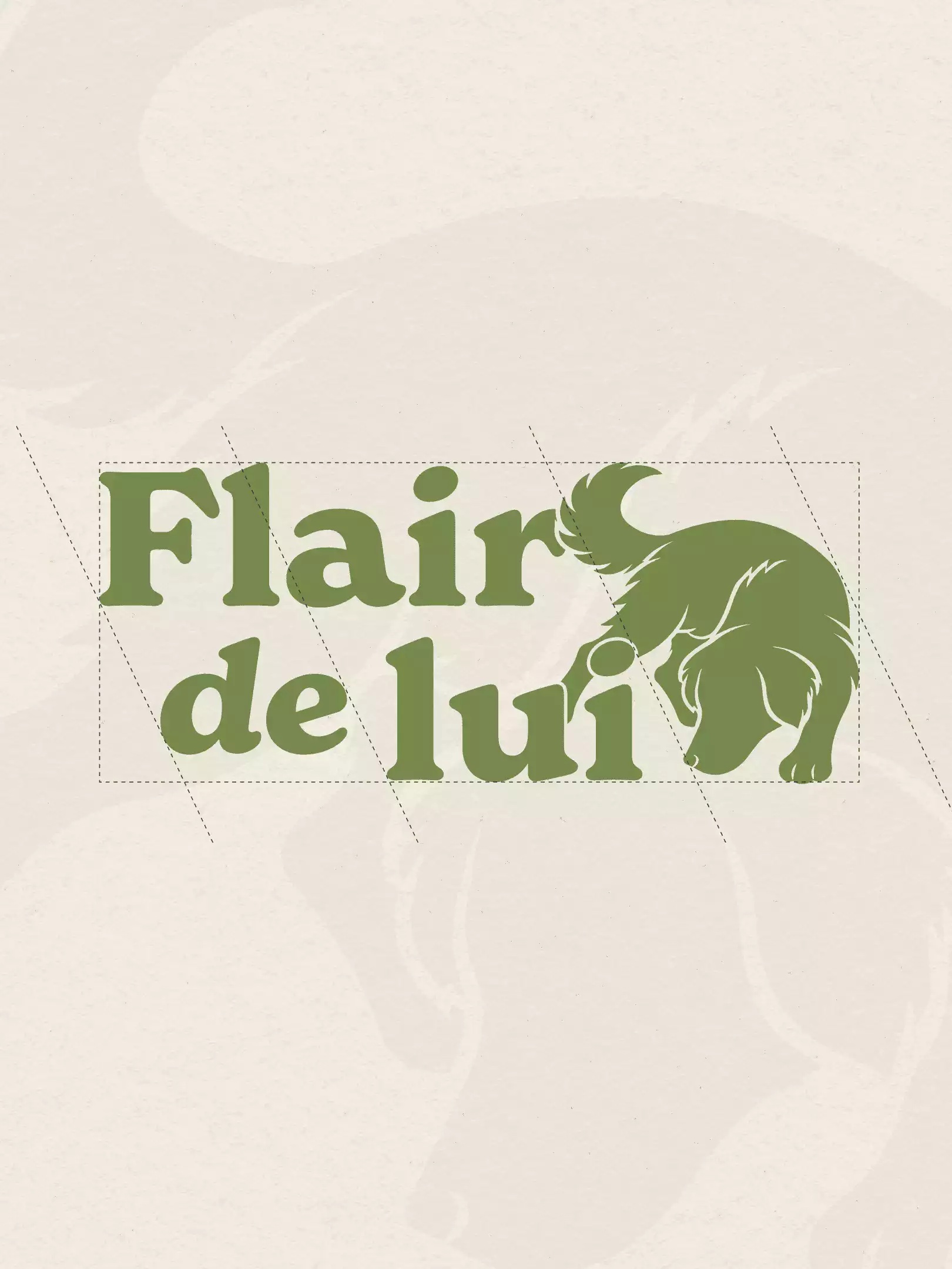 Logo Flair de lui conçu par Coralie De Almeida, structure spécialisée en travail du flair canin
