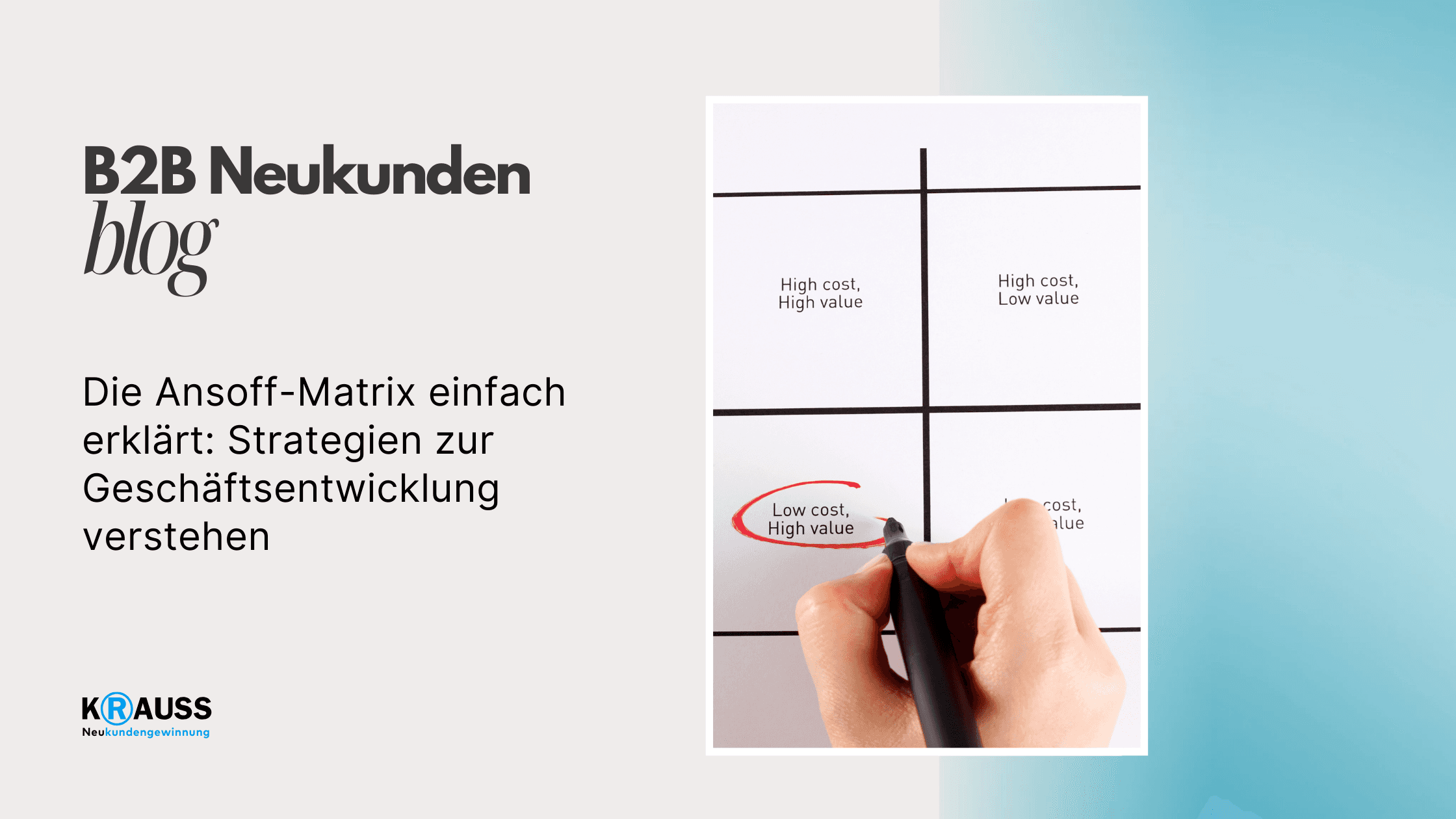 Die Ansoff-Matrix einfach erklärt: Strategien zur Geschäftsentwicklung verstehen