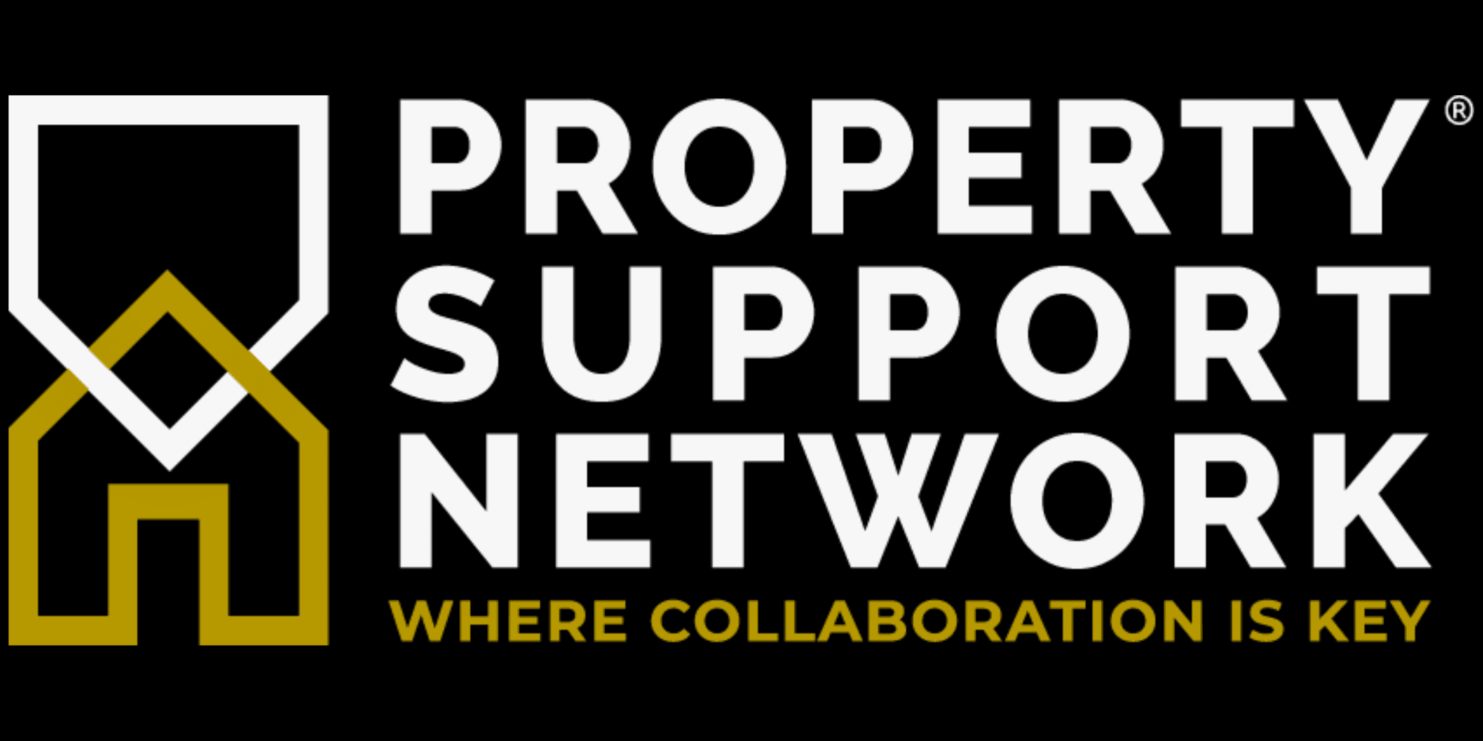 Property Support Network: Yellow/black shield logo