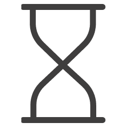 hourglass icon representing hourly chauffeur services for seamless airport transfers and luxury transportation