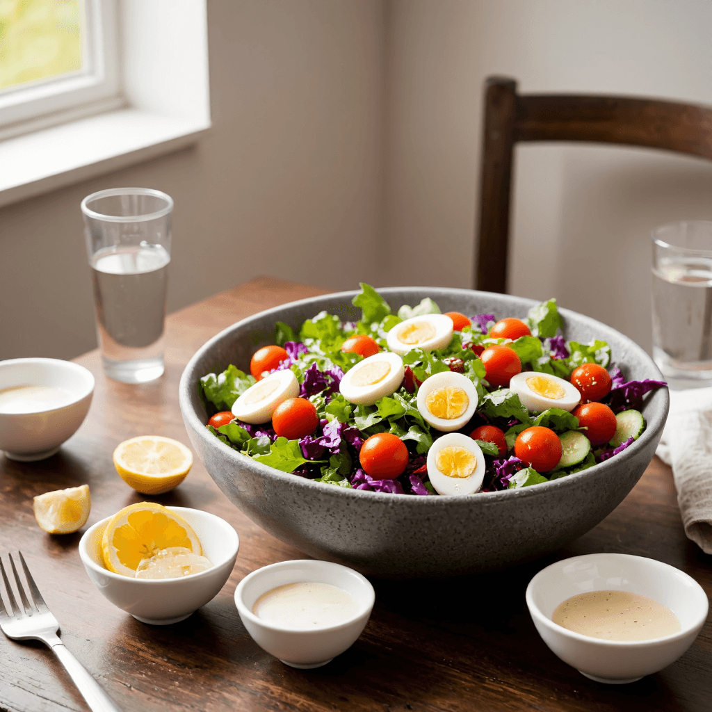 product photography of salad
