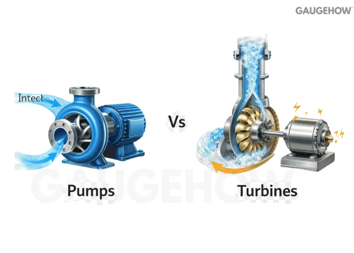 Pump vs turbine difference