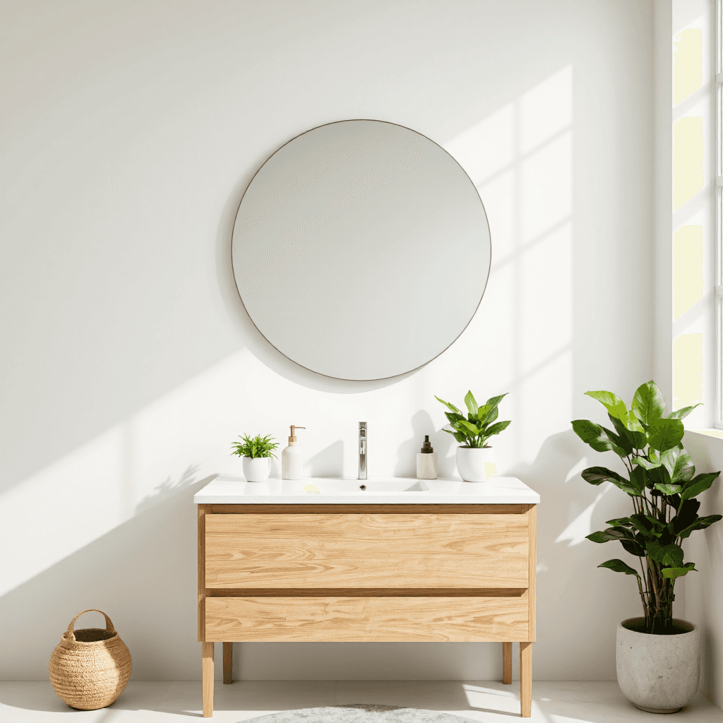 product photography of bathroom sink and vanity set