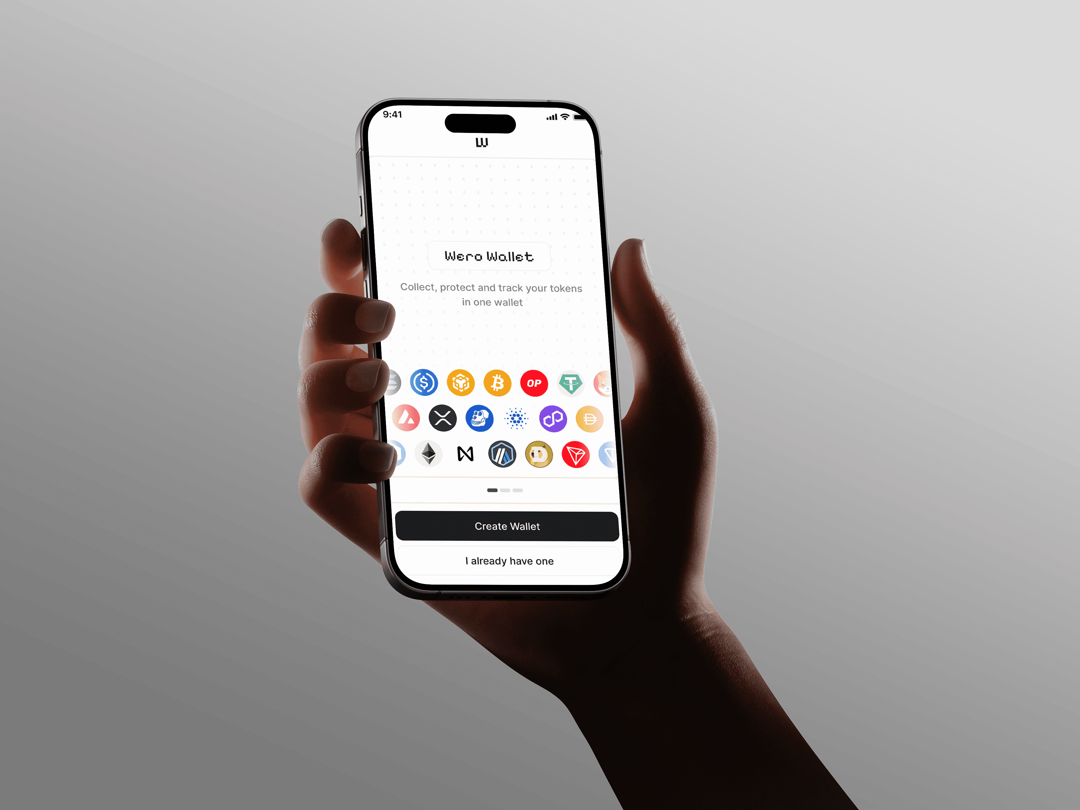 Wero wallet app UI homescreen