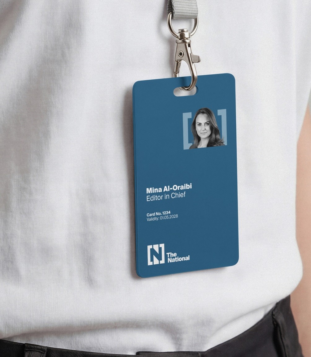 The National News Branding ID Badge Card