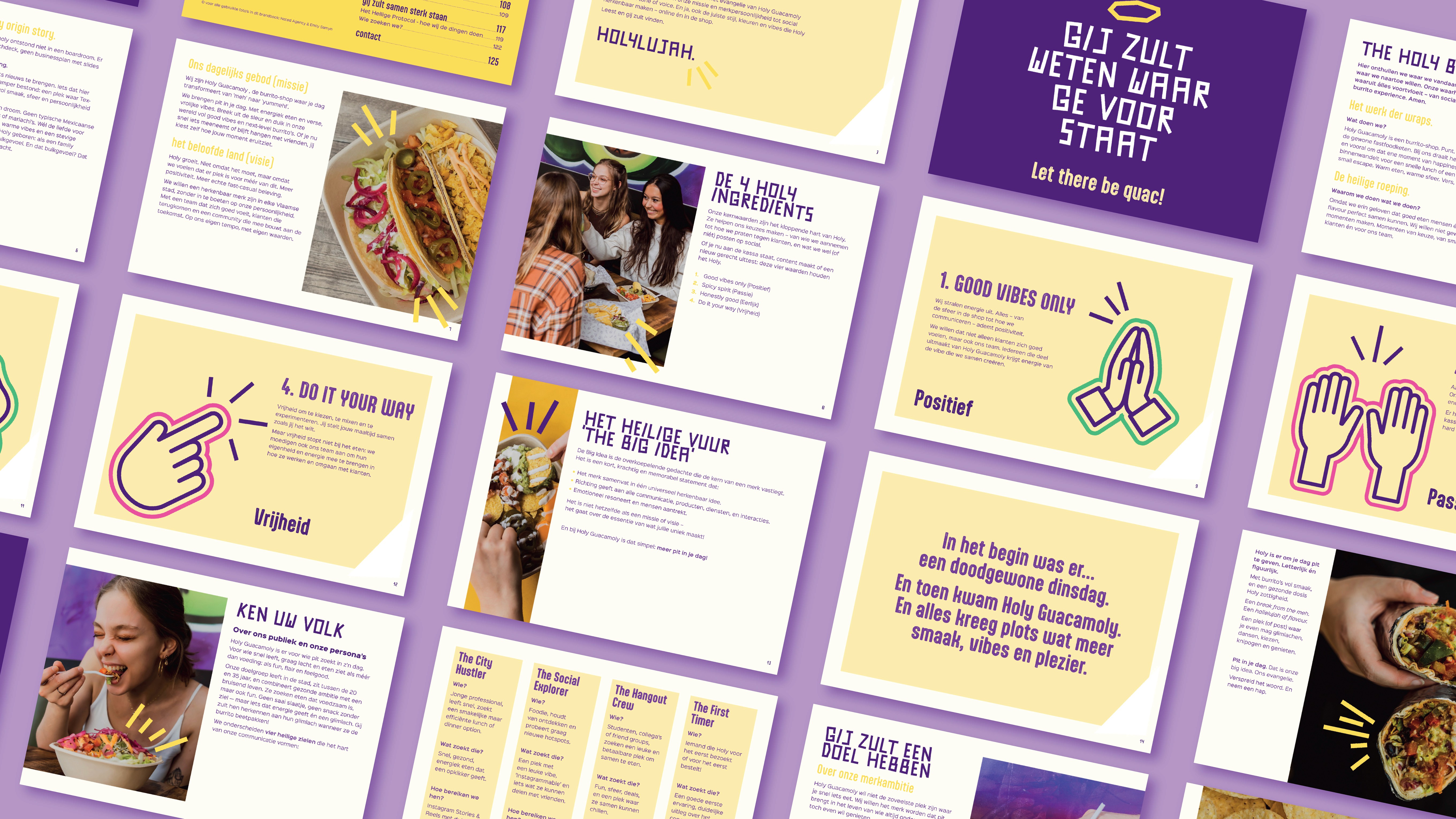 Holy Guacamoly brand book close up