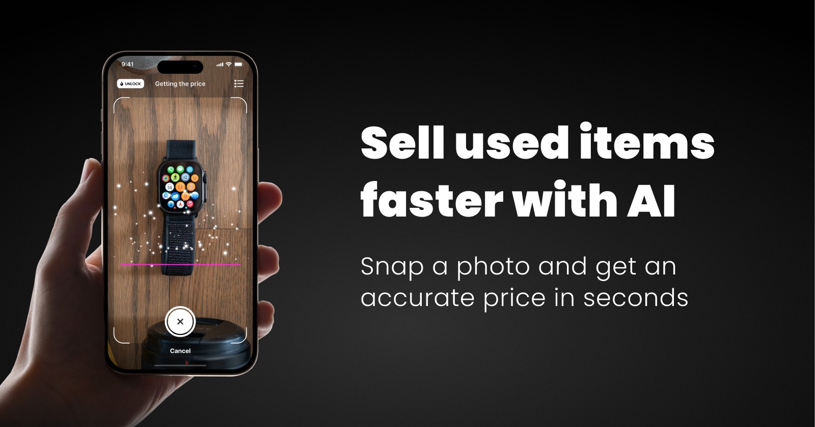 Logo di Sell your used items instantly with AI Snap a photo and get an accurate price in seconds