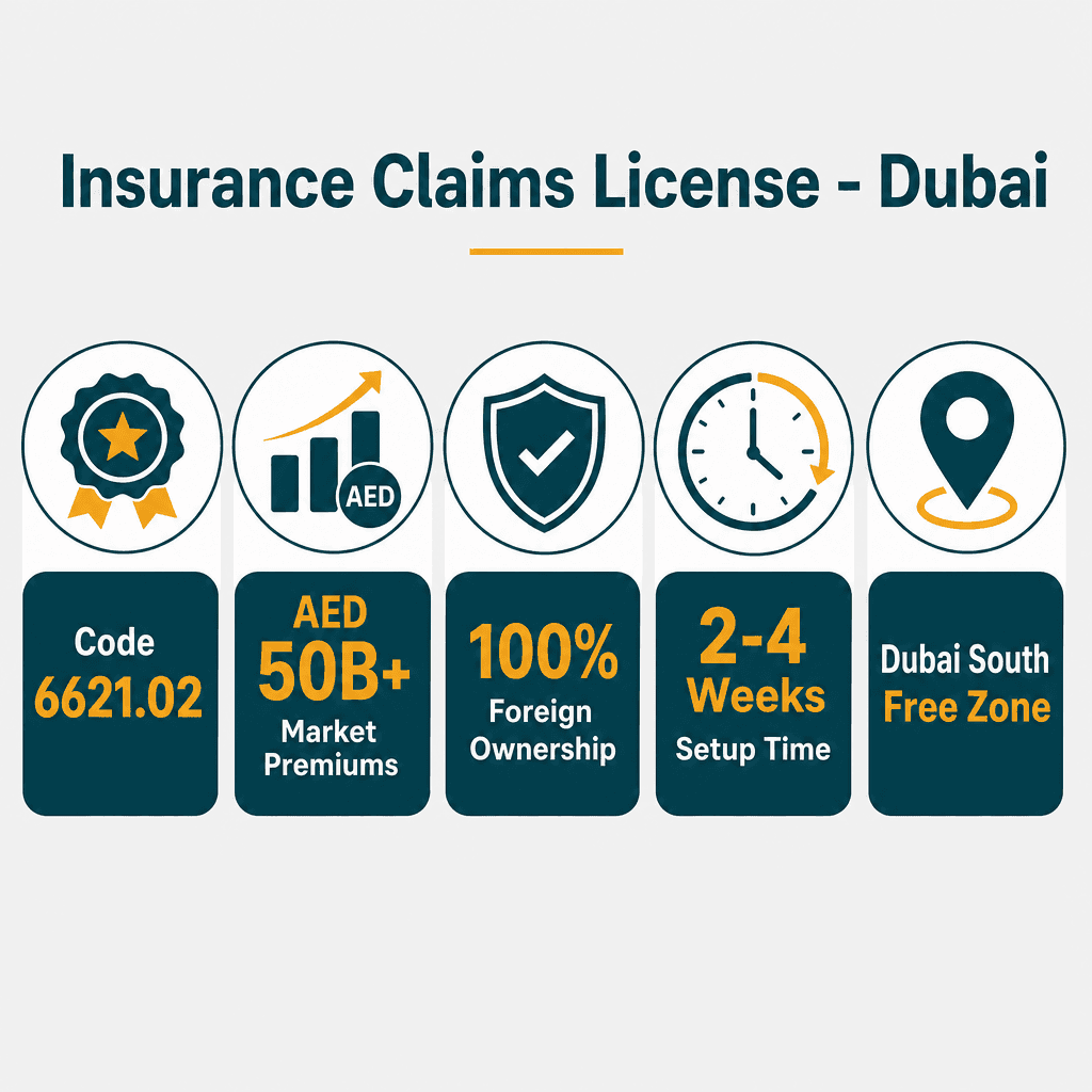 Infographic: Settling Insurance Claims Business License in Dubai