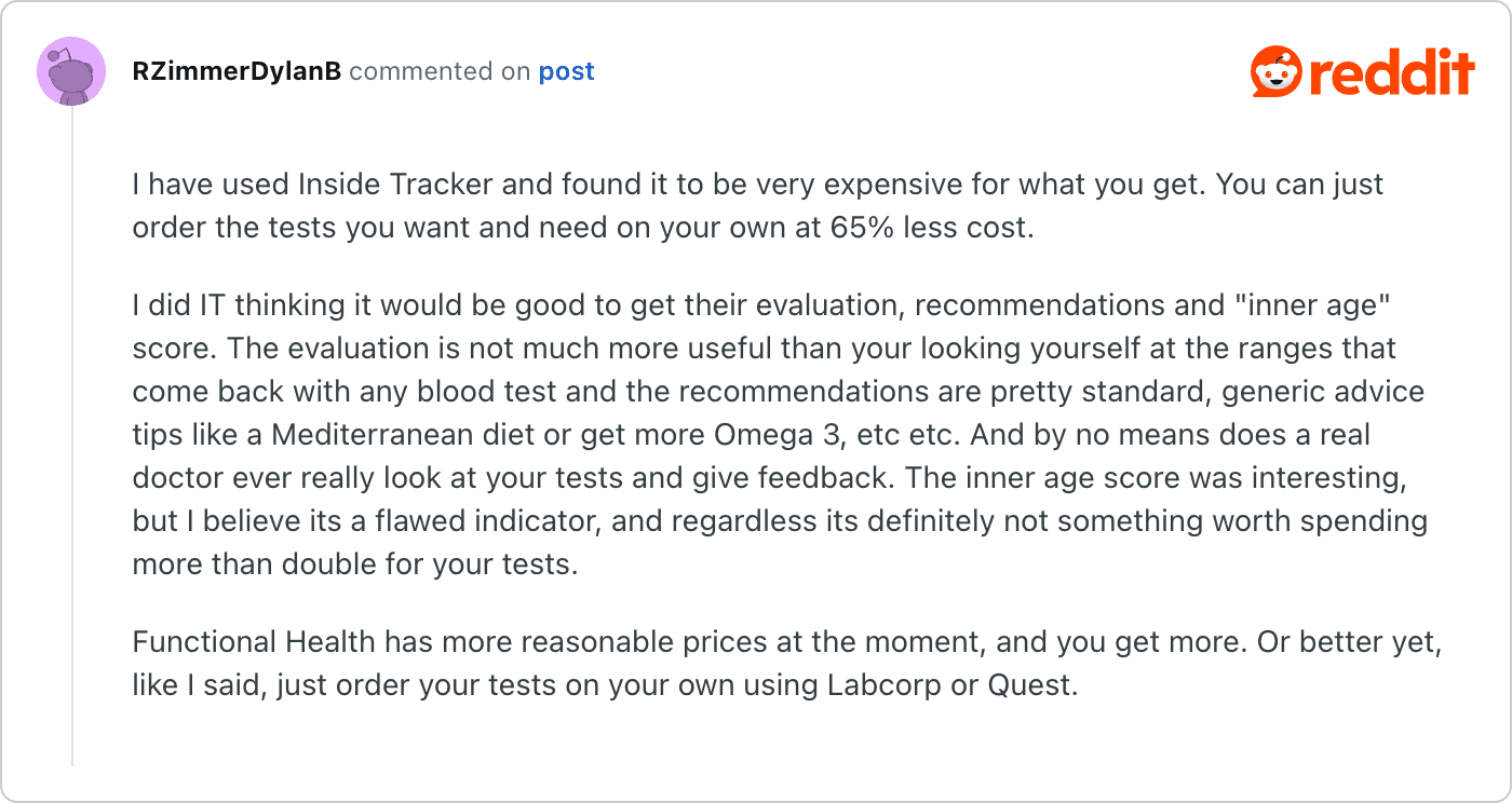 Post on Reddit