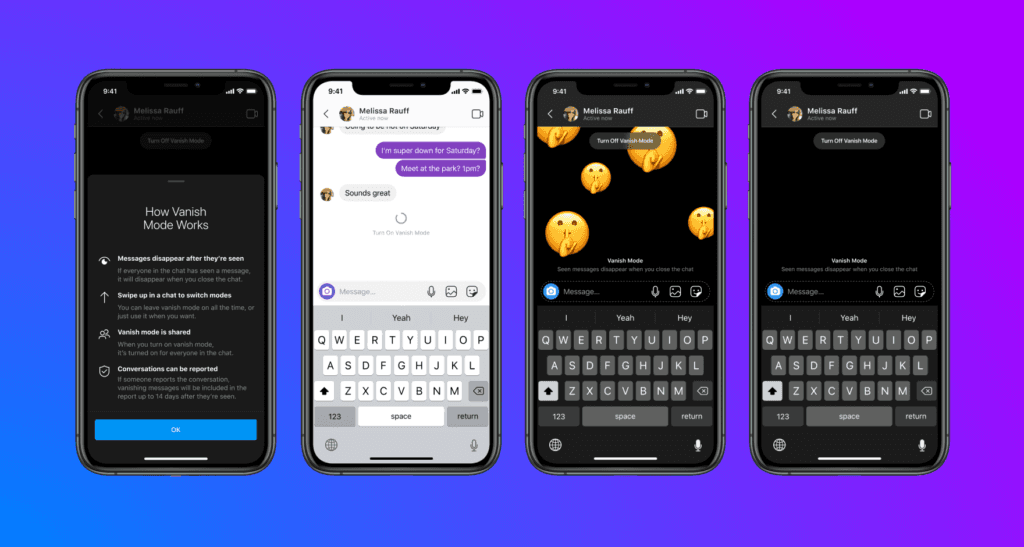 Facebook Messenger - Vanish Mode