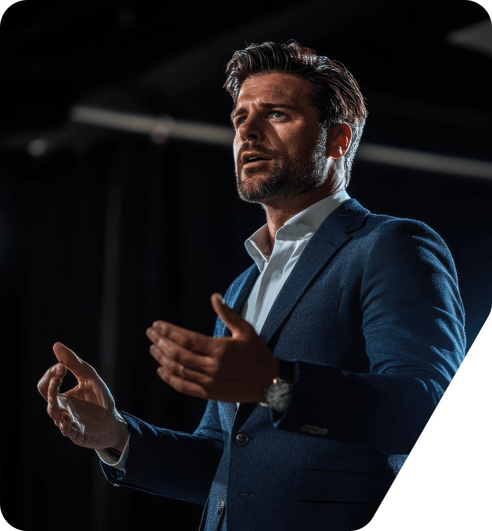 Consultor apresentando