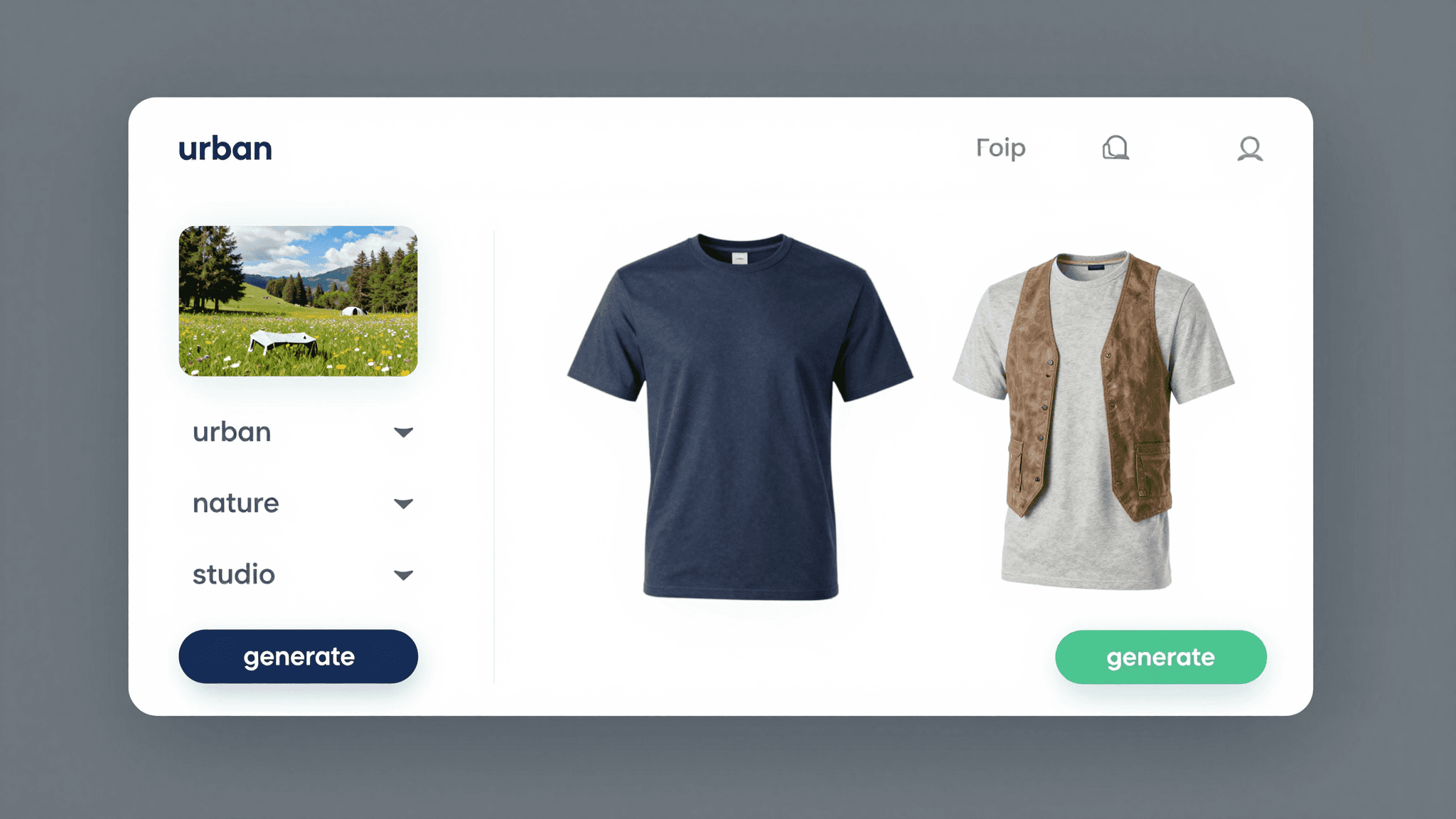 ListyStyle interface showing mockup generation options