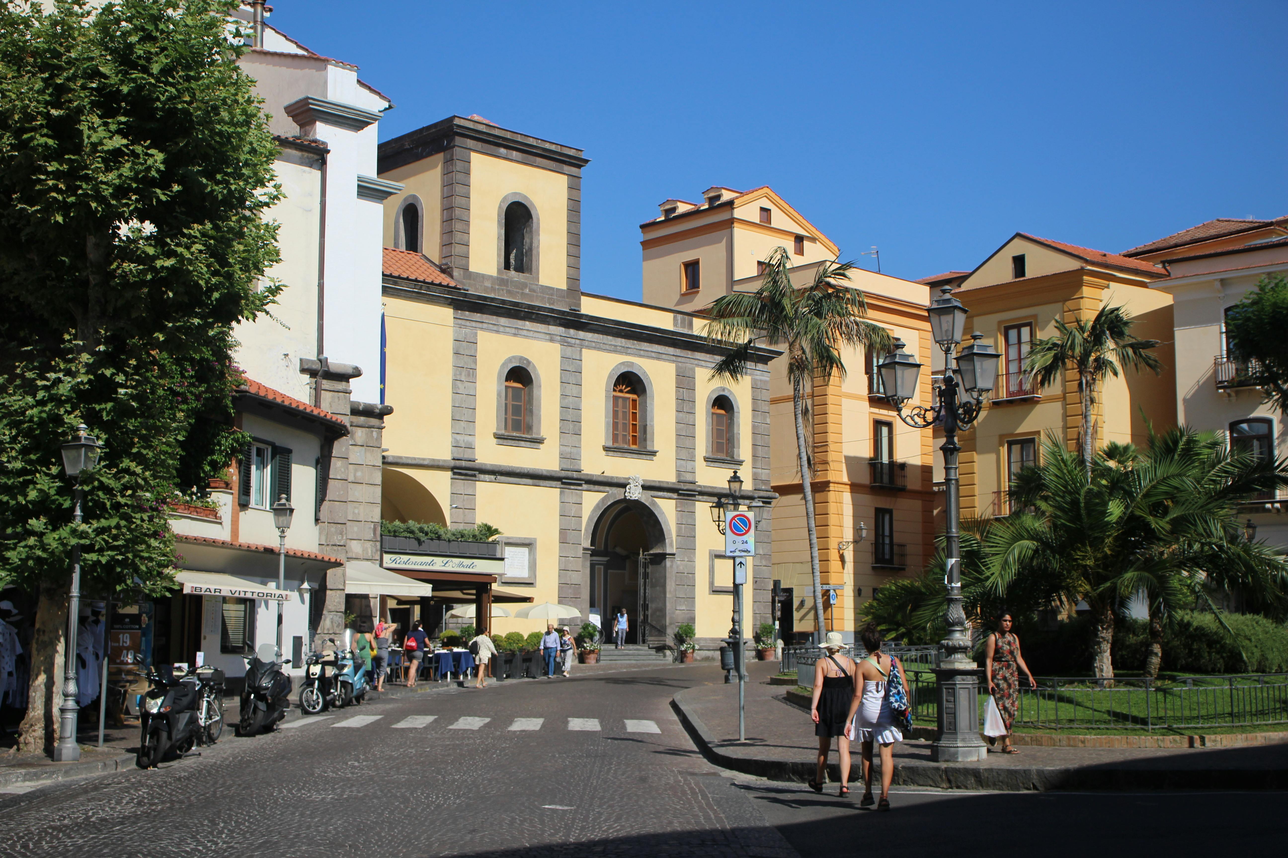Sorrento, your strategic base, with Vesuvius across the bay.