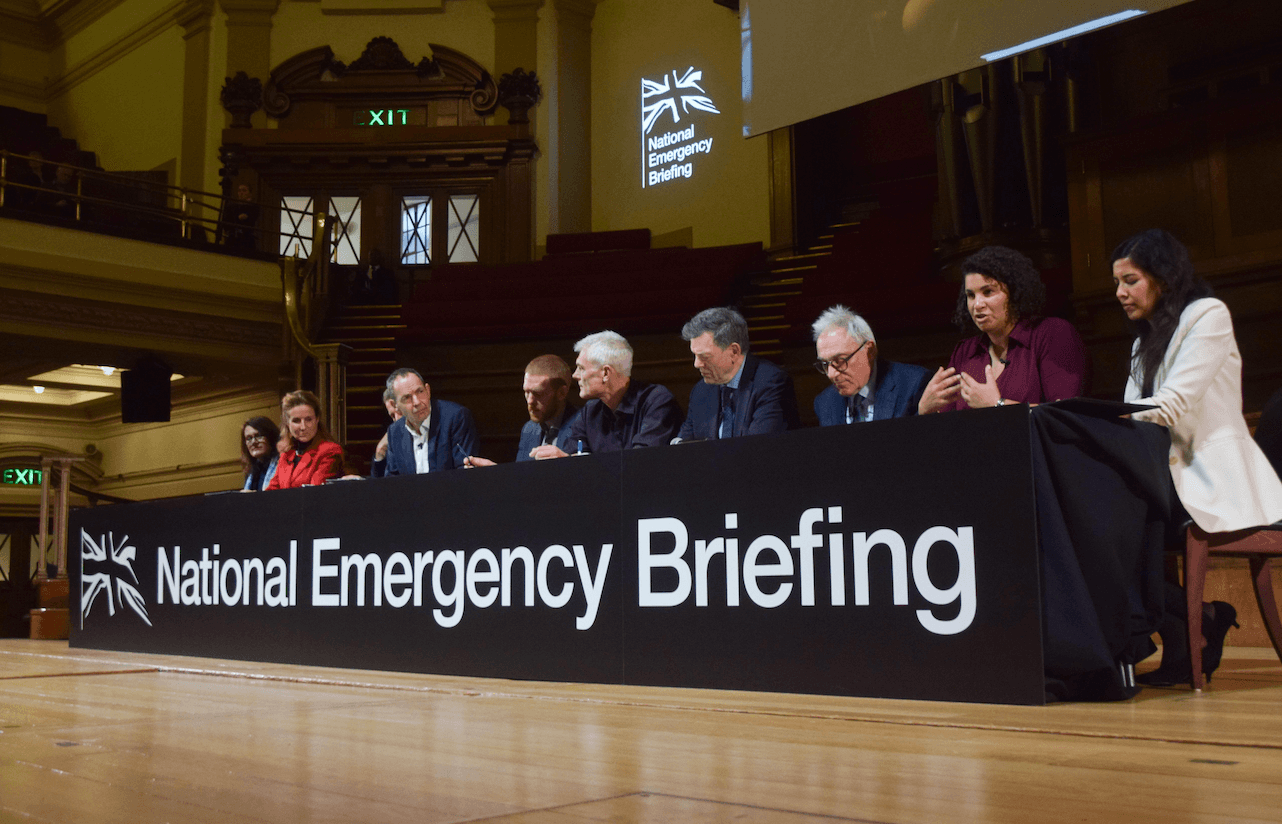 Panel of experts at the National Emergency Briefing on climate and nature crisis in the UK