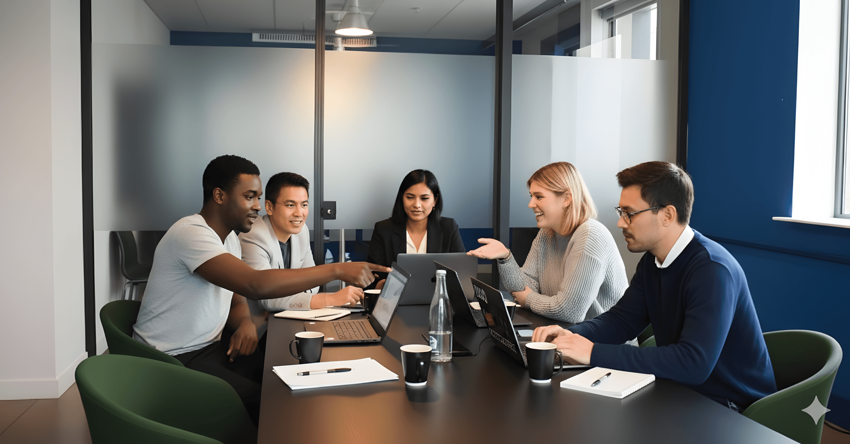 people sitting on chair in front of laptop computers