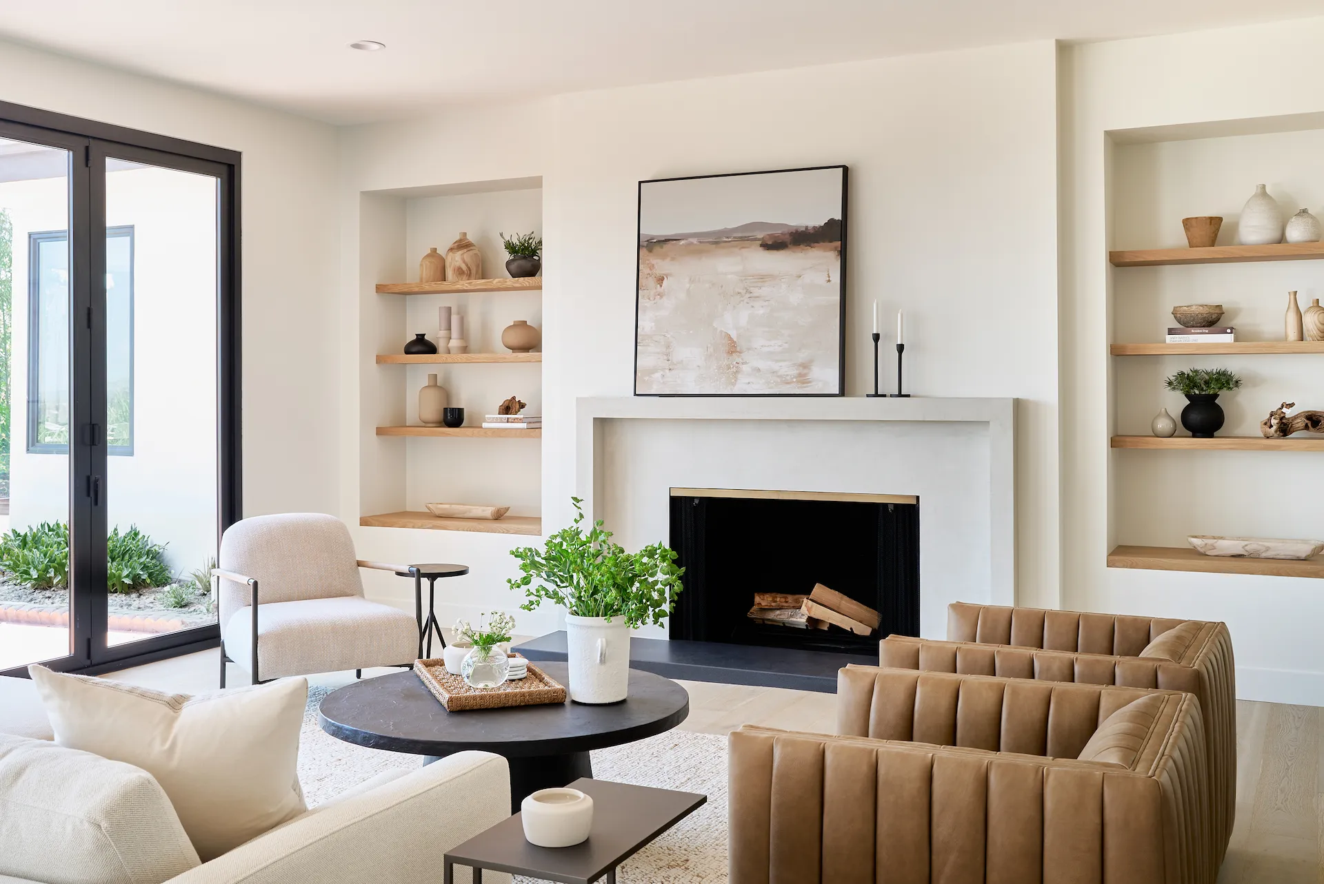 Second angle view of the living room highlighting decor and layout. Photo by Todd Huge.
