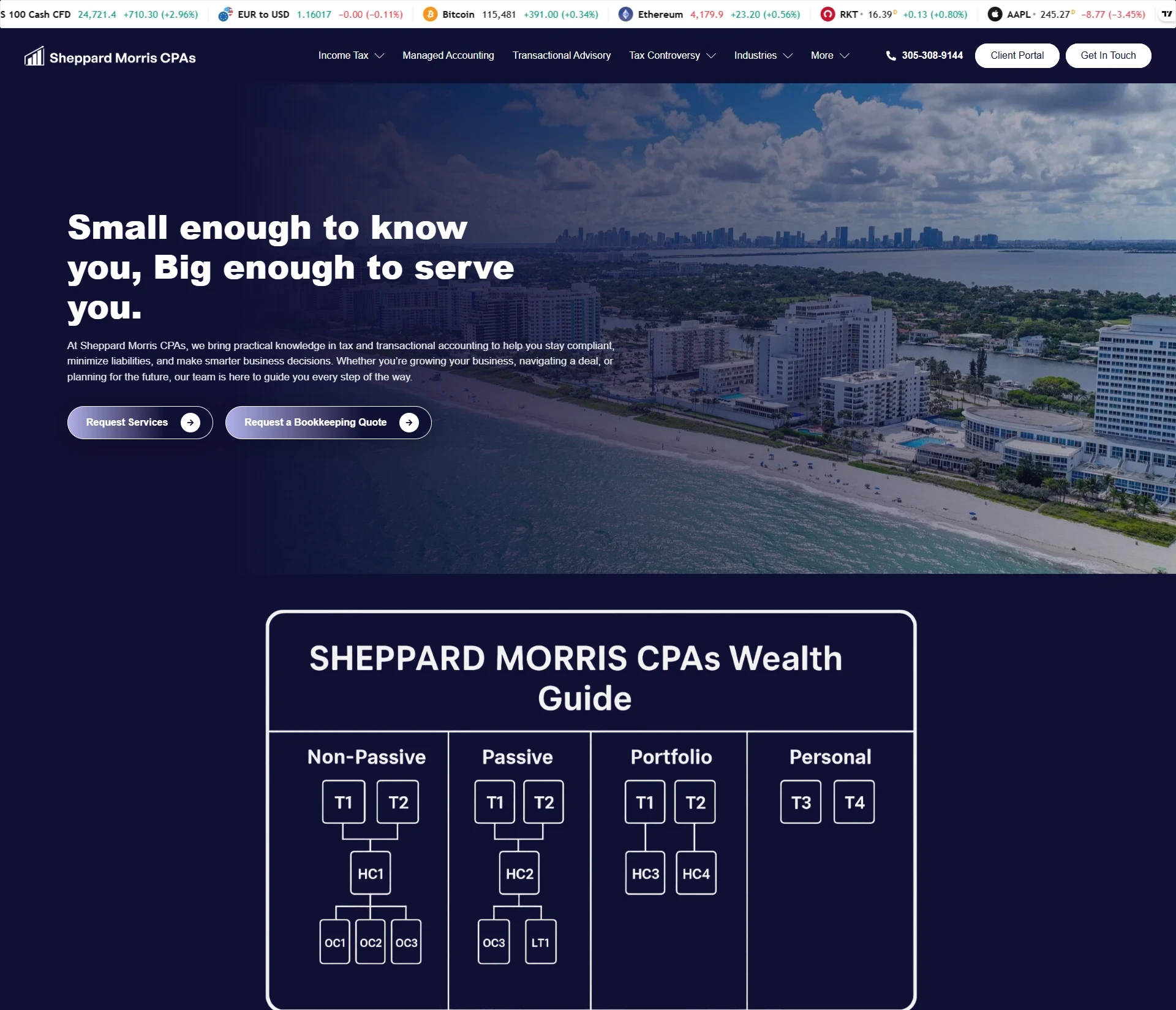 Sheppard Morris CPAs website design preview – modern accounting and financial advisory firm web design by RJP.design Web Design Agency NYC, highlighting professional tax and wealth management services.