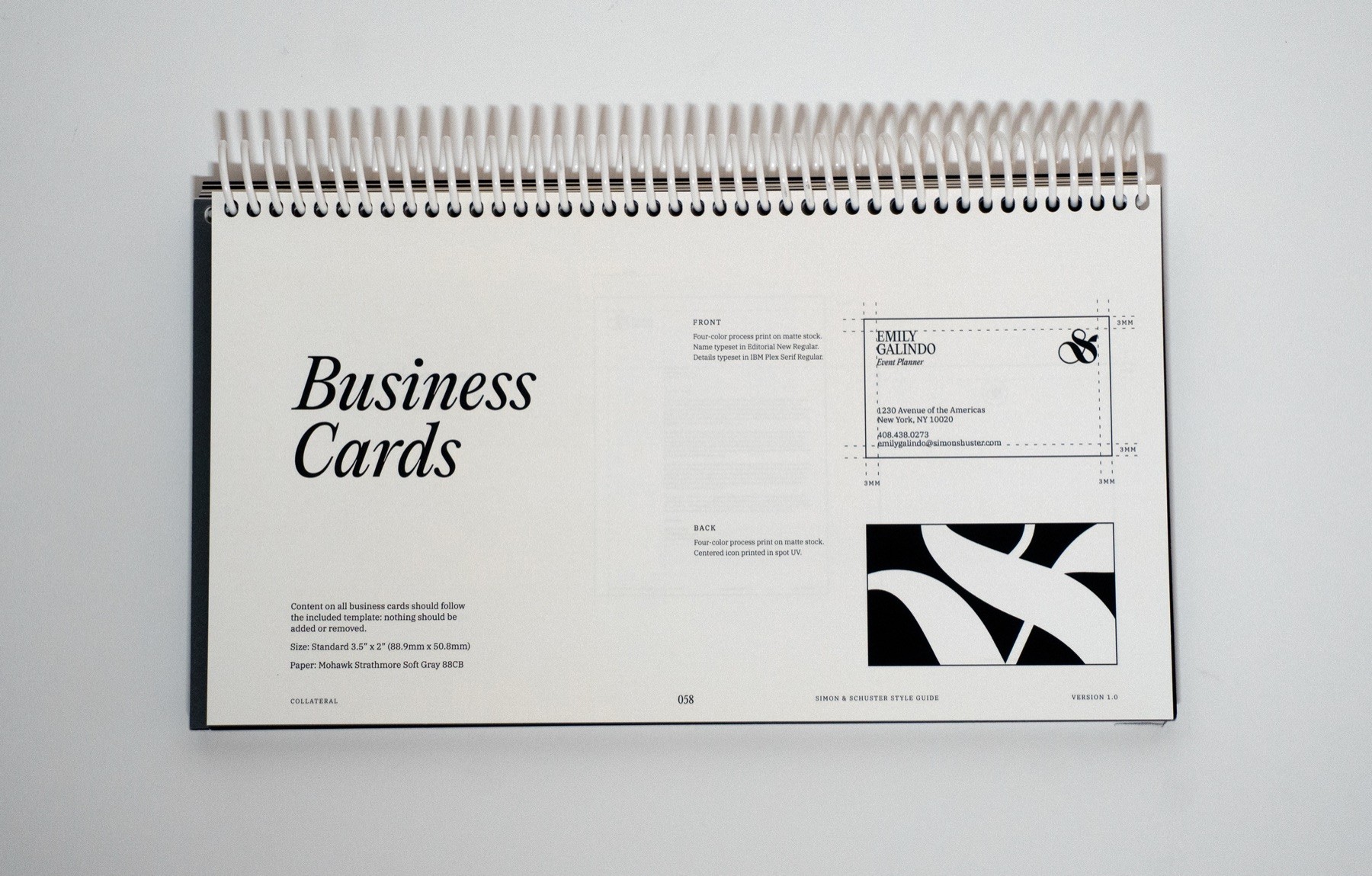 Simon & Schuster brand guidelines spread 57