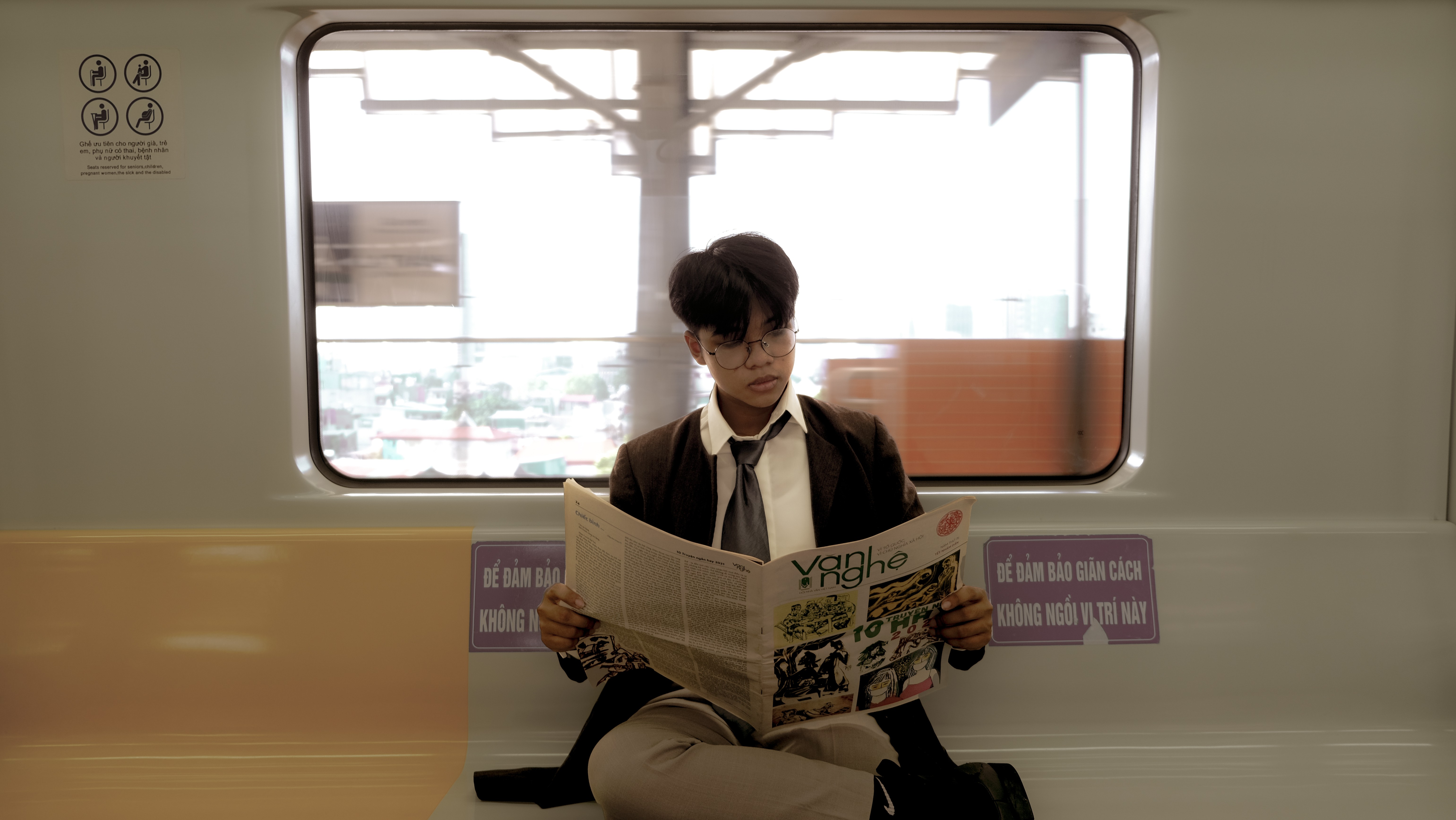 a woman with flowers