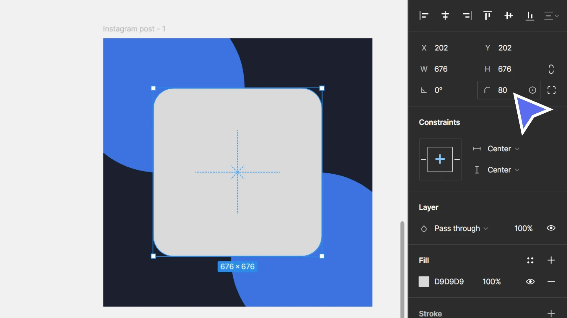 Adding a border radius in Figma