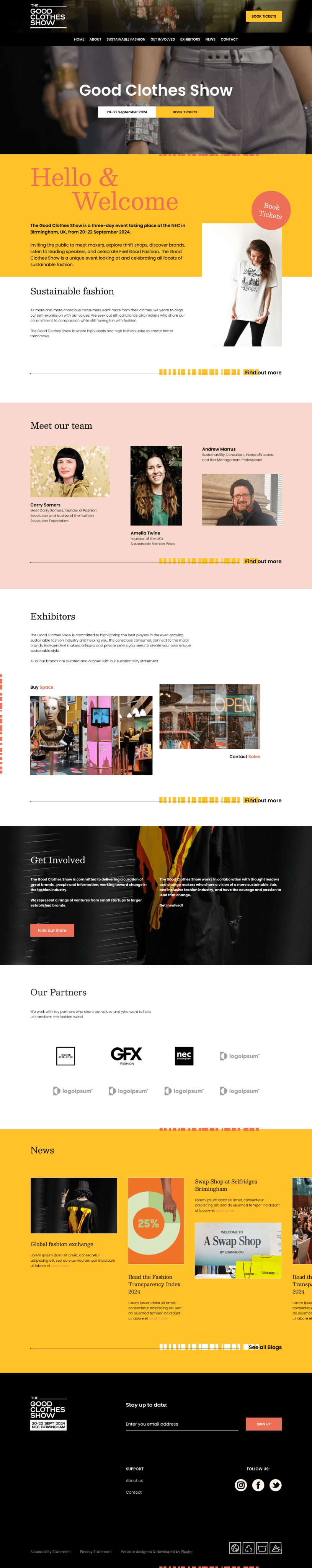 Good Clothes Show website design