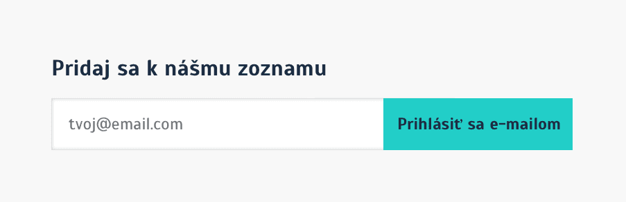 Sign up to our mailing list example