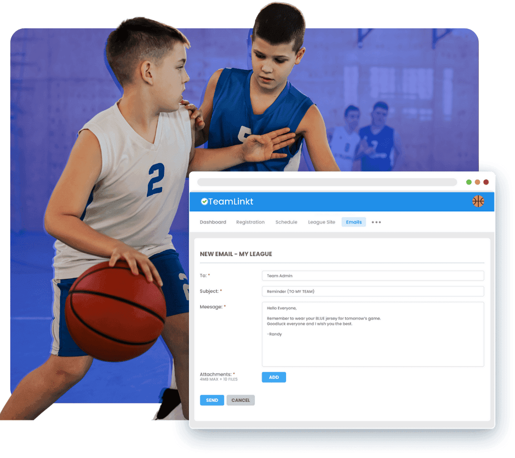 Sports League Email Communication Software