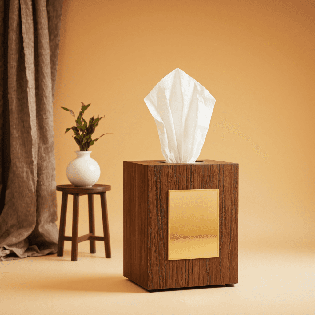 product photography of a box of tissue