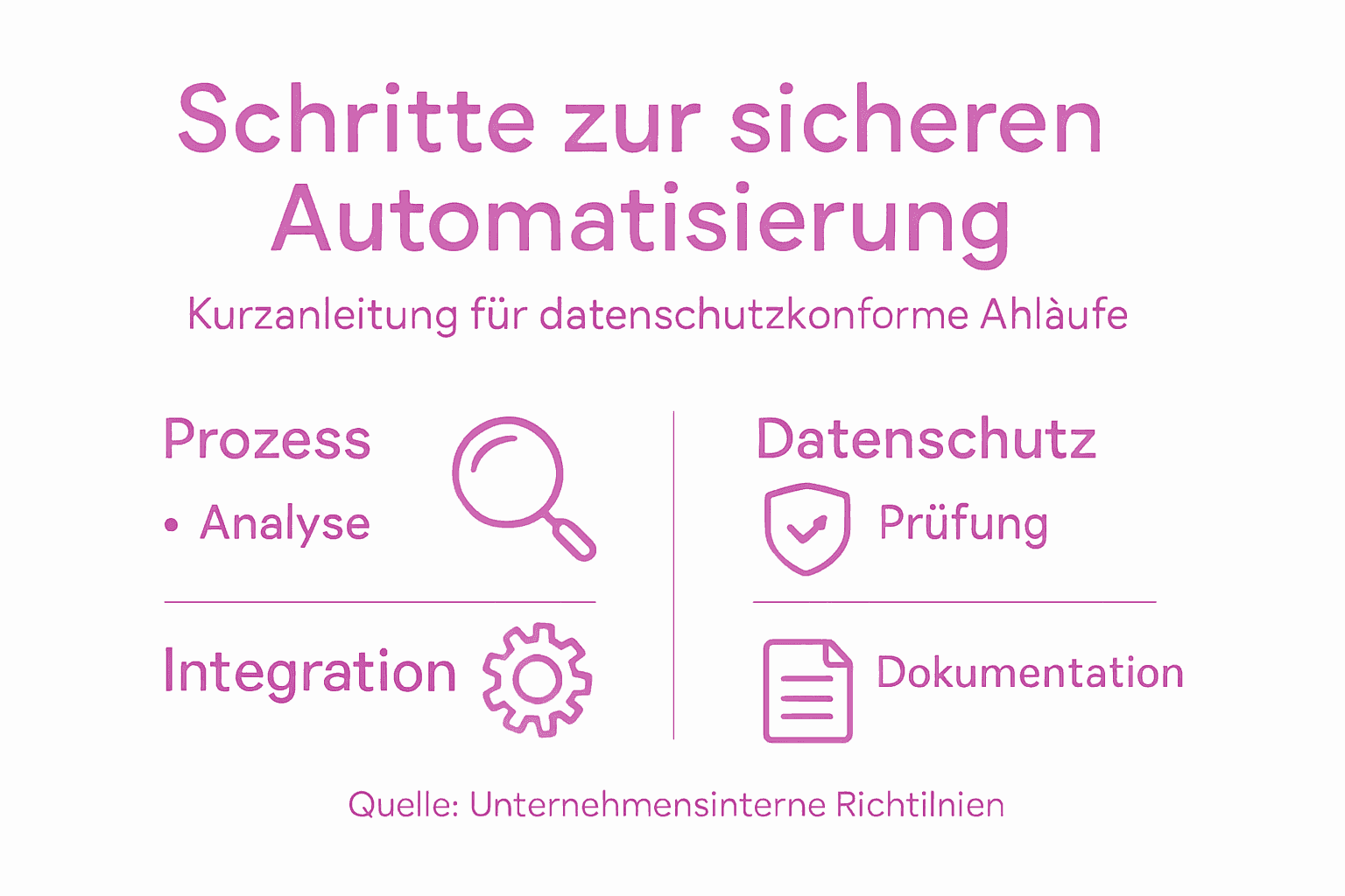Grafik: So gelingt die Automatisierung im Einklang mit dem Datenschutz – Schritt für Schritt erklärt