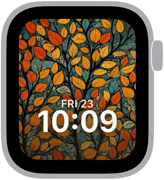 an apple watch face from the fall patterns collection