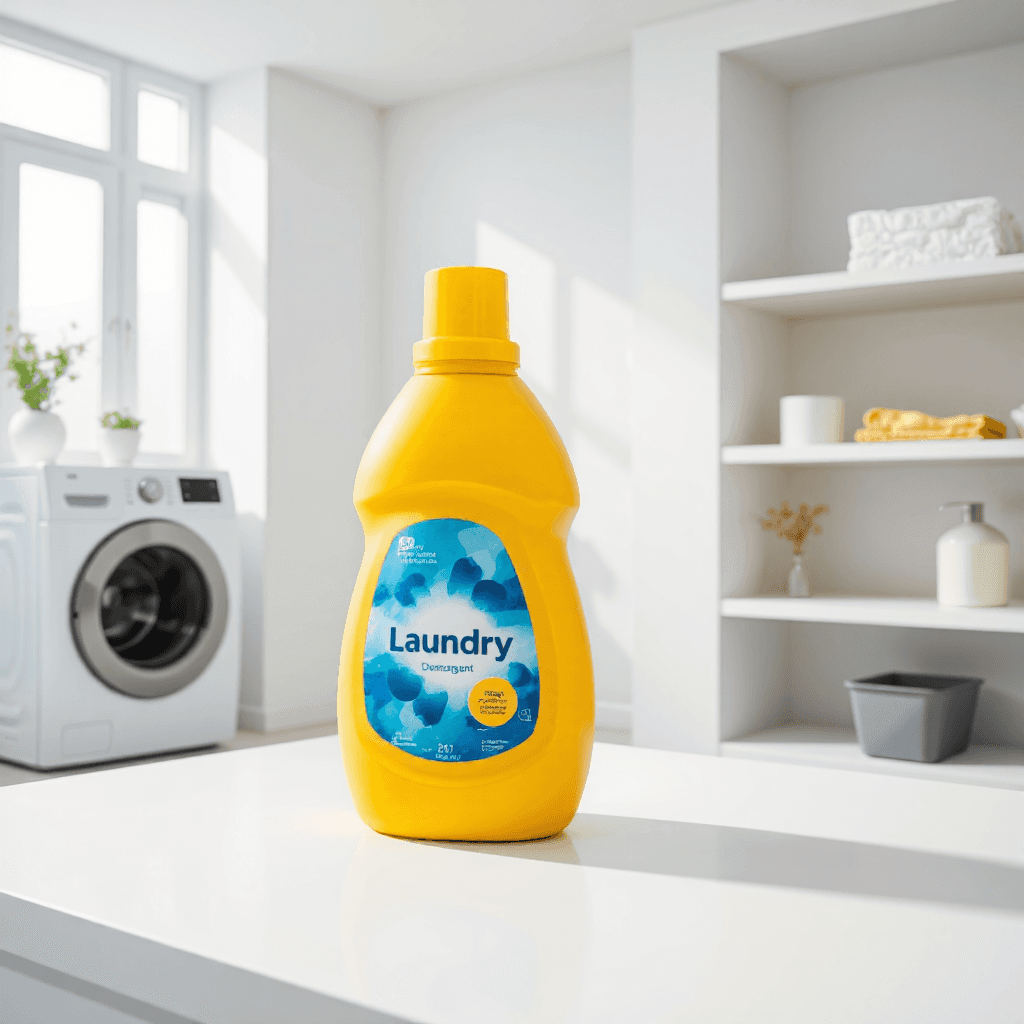 product photography of a bottle of laundry detergent