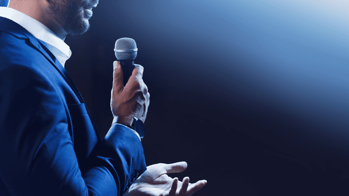 Drone shot of a running track at night