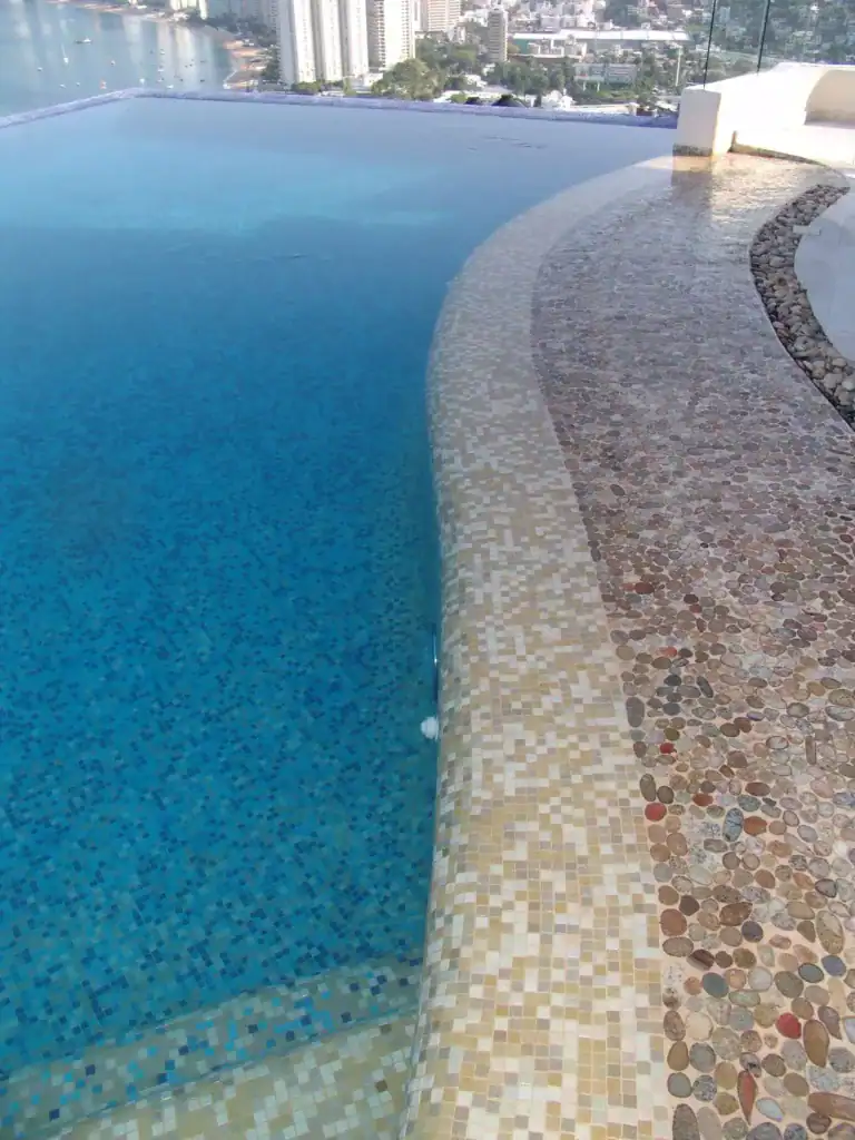 Mosaic Pool in Acapulco overseeing the Bay