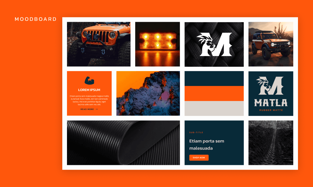 A moodboard layout.